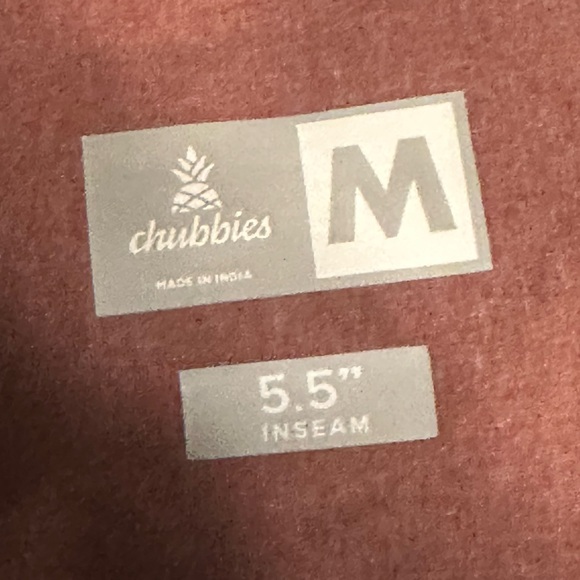 Chubbies The Flints Gym Swim Unlined Hybrid Shorts in Maroon Pineapple - Medium - Picture 3 of 3